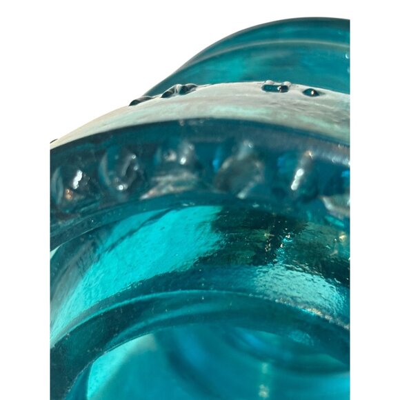 Vintage Set of 2 Hemingray 42 Aqua Blue Glass Insulator USA Primitive - Picture 6 of 10